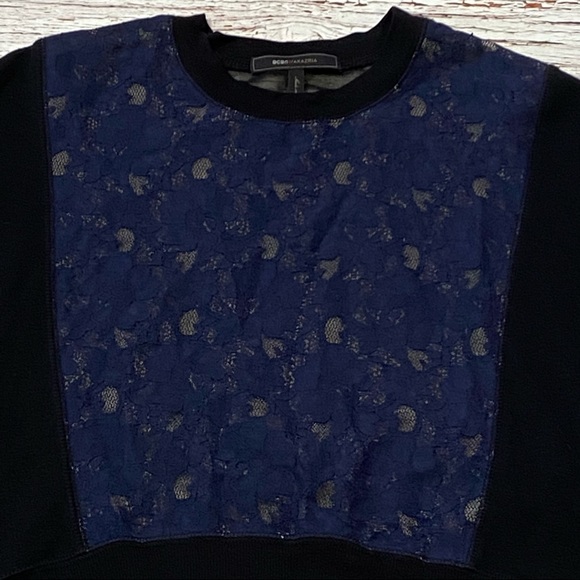BCBGMAXAZRIA Lace Sheer Iza Long Sleeve Top Sz XS - Picture 8 of 15
